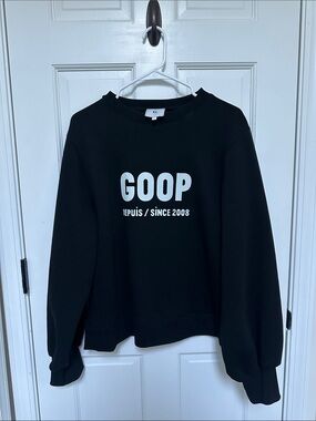 GOOP Black Logo Crewneck Sweatshirt — L